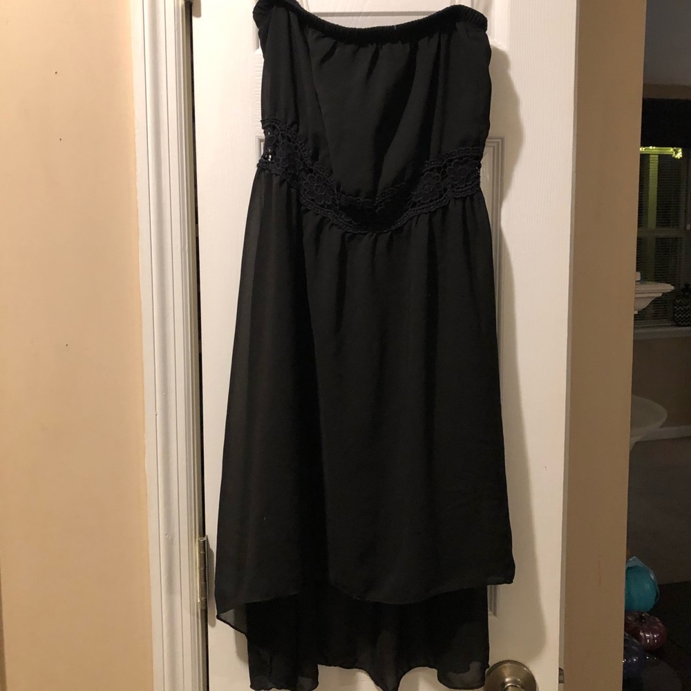 Tube dress- high low- chiffon feel